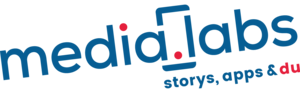 Logo "media labs: storys, apps & du"